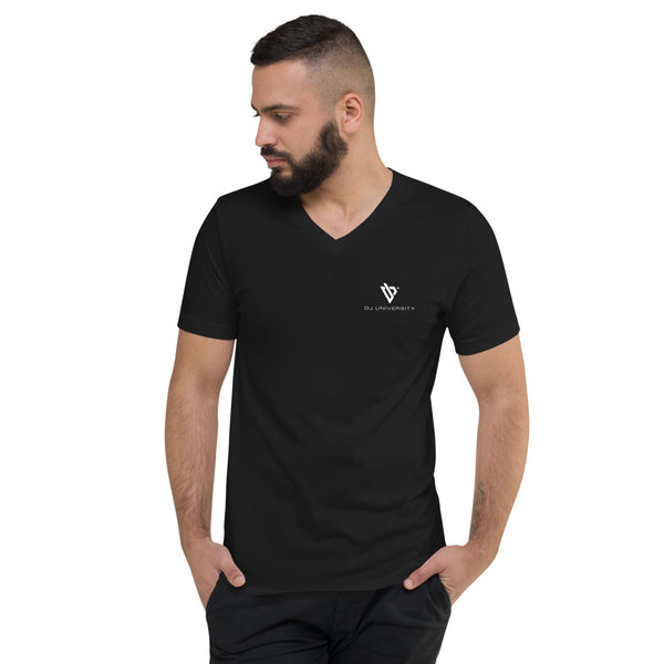 DJU Logo V-Neck T-Shirt - Black