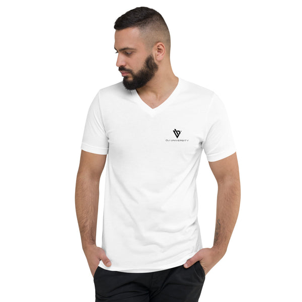 DJU Logo V-Neck T-Shirt - White